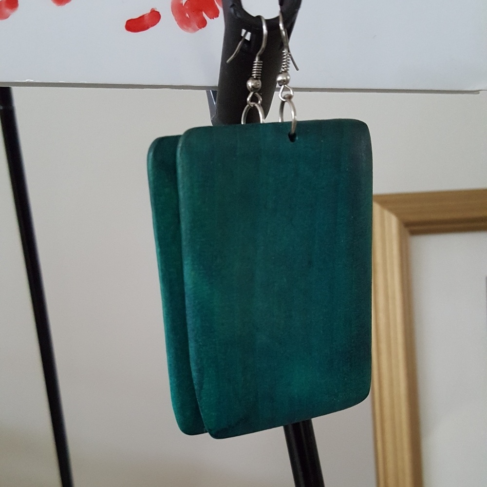 Teal Drop Earrings